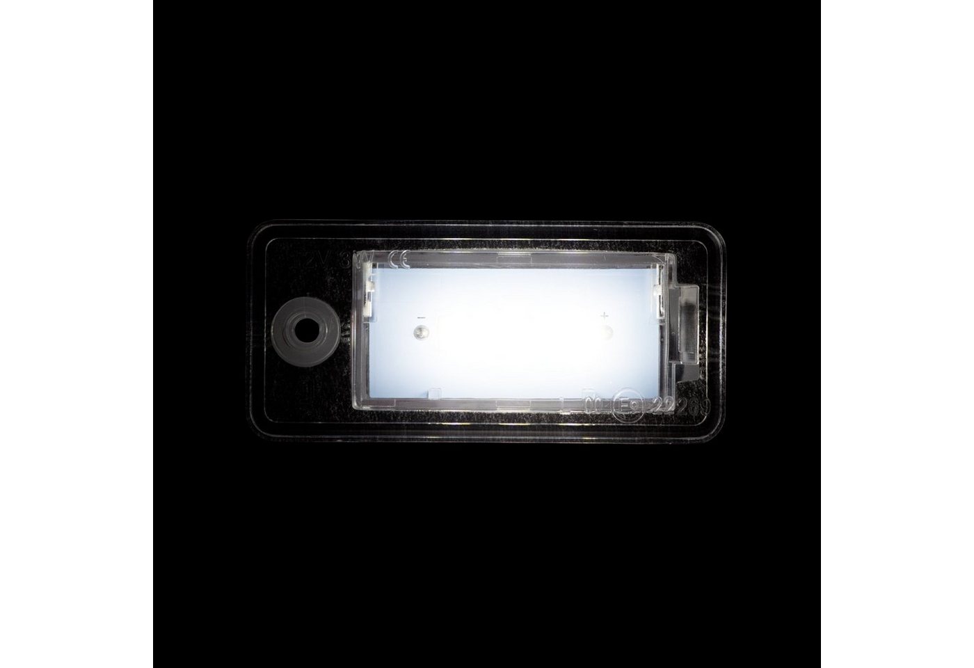 LLCTOOLS KFZ-Ersatzleuchte LED Kennzeichenbeleuchtung Auto, E-geprüft mit geringem Verbrauch, Plug and Play, 2 St., 18 SMD, kaltweiß, 6000K, für Audi A3 8P A4 B – Bild 2 von 5