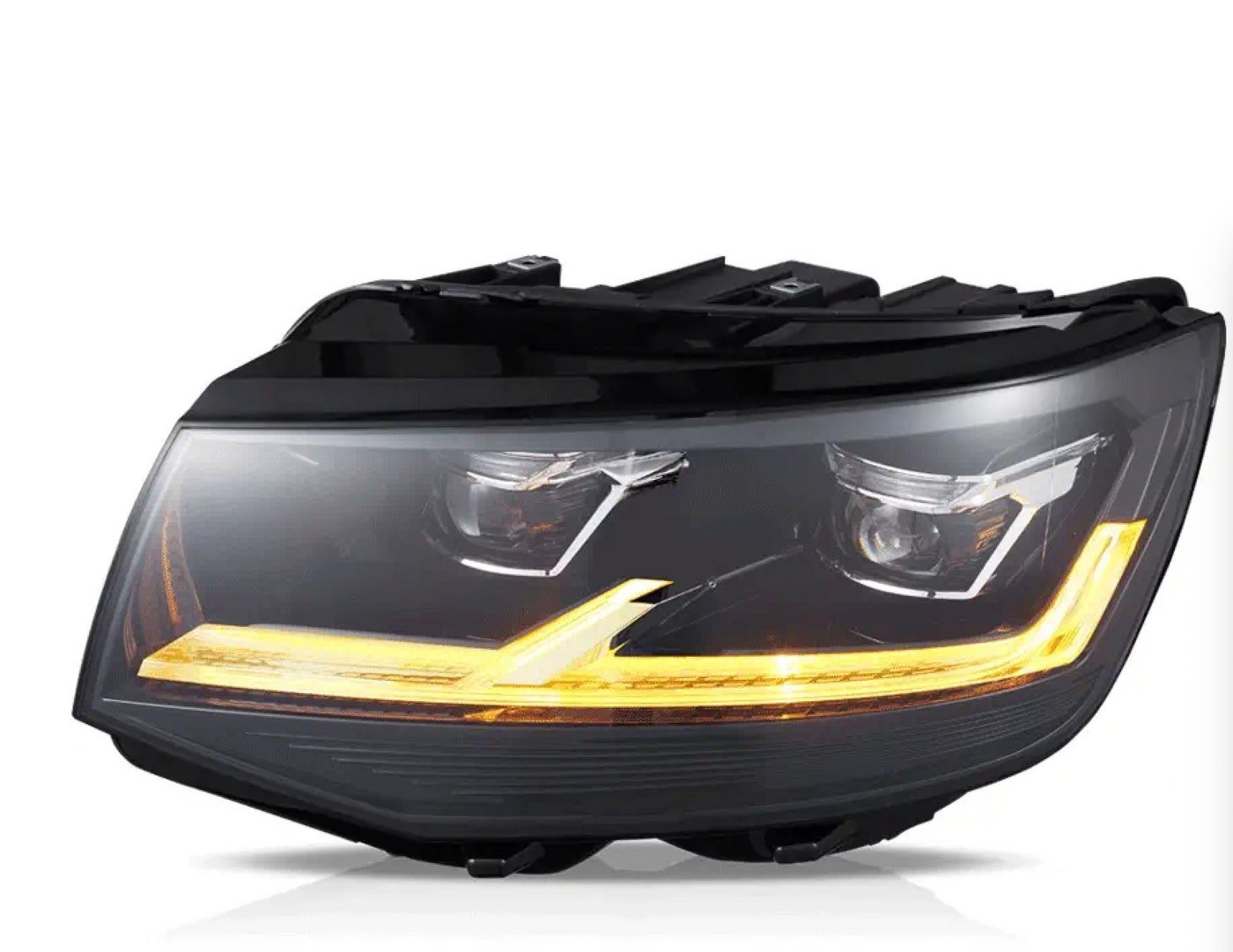 LLCTOOLS KFZ-Ersatzleuchte Voll LED Scheinwerfer Passend für Volkswagen T6 15–19 Schwarz DRL, LED, Plug & Play, E-Prüfzeichen, elektrische Leuchtweitenregulieru – Bild 4 von 5