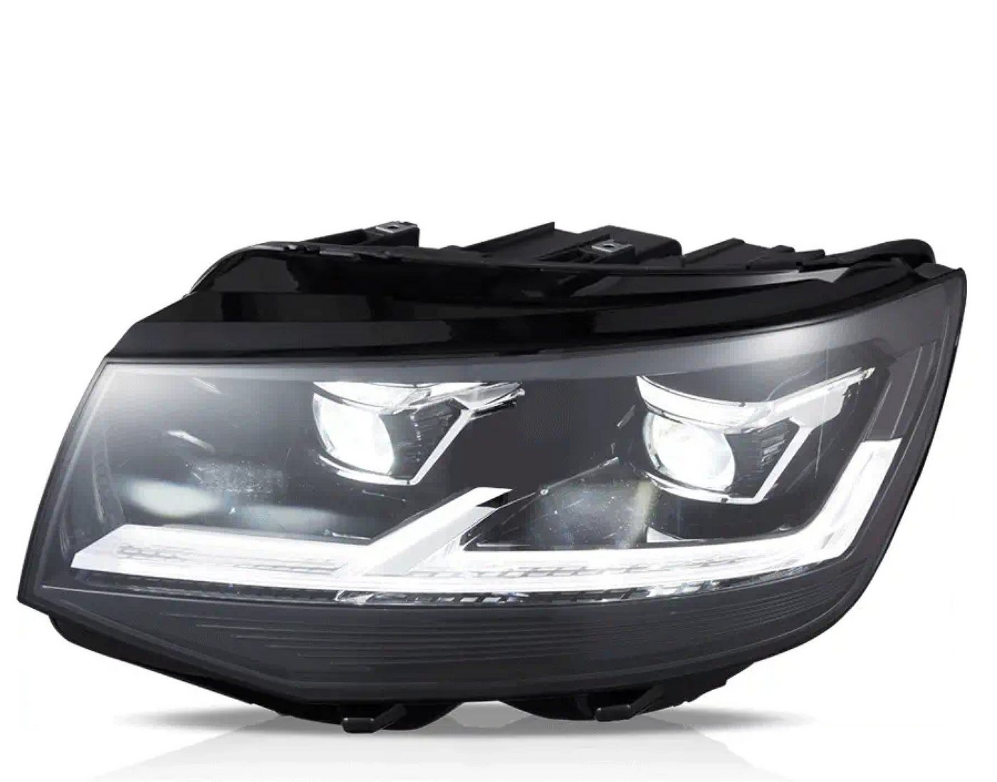 LLCTOOLS KFZ-Ersatzleuchte Voll LED Scheinwerfer Passend für Volkswagen T6 15–19 Schwarz DRL, LED, Plug & Play, E-Prüfzeichen, elektrische Leuchtweitenregulieru – Bild 5 von 5