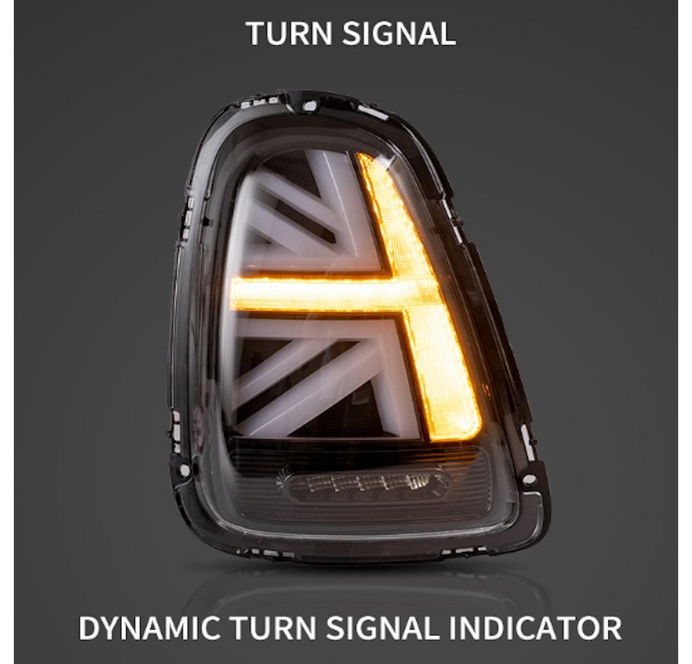 LLCTOOLS Rückleuchte Hell leuchtende LED Rückleuchte mit E passend für Mini Cooper, R56 R57 R58 R59 2007-2013, Rücklicht, Bremslicht, Nebelschlussleuchte, Blink – Bild 3 von 5