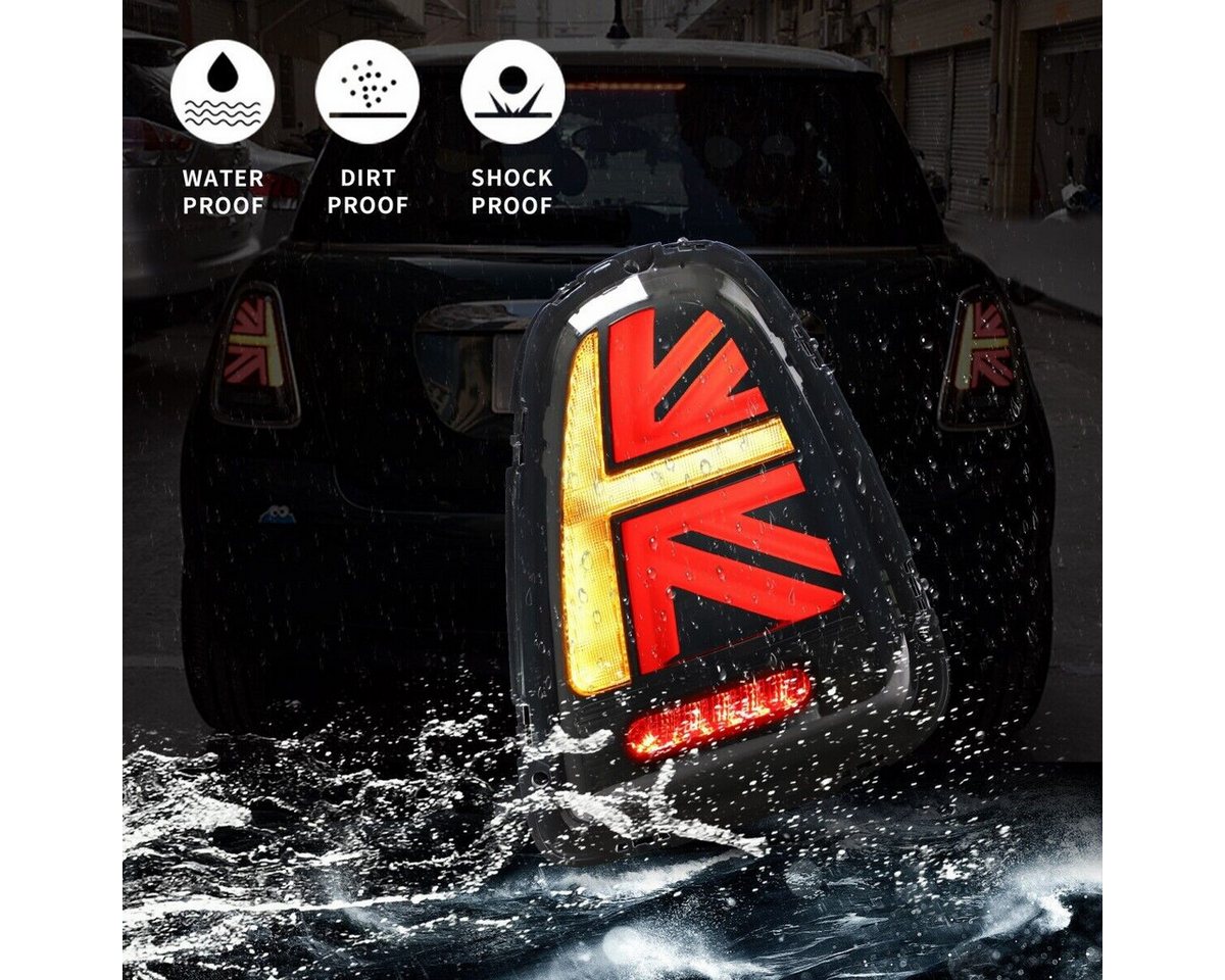 LLCTOOLS Rückleuchte Hell leuchtende LED Rückleuchte mit E passend für Mini Cooper, R56 R57 R58 R59 2007-2013, Rücklicht, Bremslicht, Nebelschlussleuchte, Blink – Bild 5 von 5