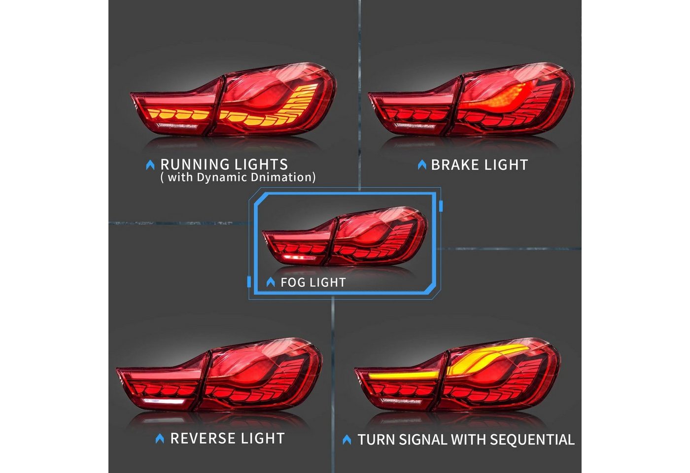 LLCTOOLS Rückleuchte Hell leuchtende LED Rückleuchte mit E-Prüfzeichen passend für BMW, 4er F32 Coupe, F33 Cabrio, F36 Gran Coupe, F82 M4 (2013-2021), Rücklicht – Bild 5 von 5