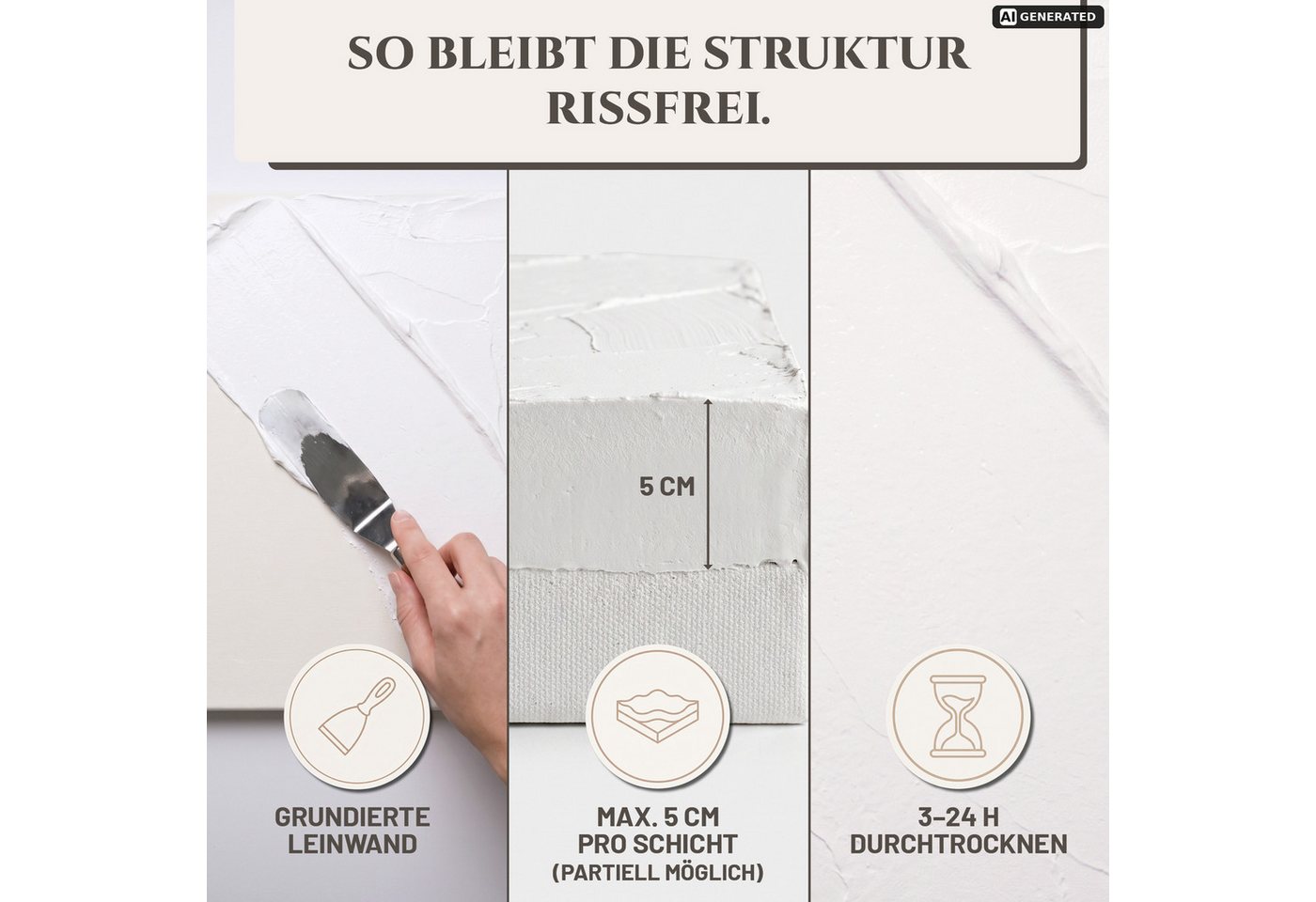 LM-Kreativ Strukturpaste Strukturpaste Fein, wasserfest nach Trocknung, matt, wasserbasiert – Bild 4 von 5