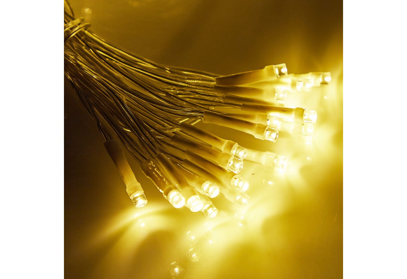 LMaxhome LED-Lichternetz Lichterkette Lichtervorhang Weihnachts Deko für Büsche Garten Zäune, 144-flammig, Mesh Lichterkette Netz mit 8 Modi Timer, 1,5x1,5m/2x2 – Bild 5 von 5