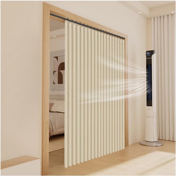 LMaxhome Türvorhang Wandteiler Raumteiler Vorhang Breite 254 cm Sichtschutz für Wohnzimmer (1 St), blickdicht, Oxford-Gewebe, Türgardine mit Häkchen Verdunkelun