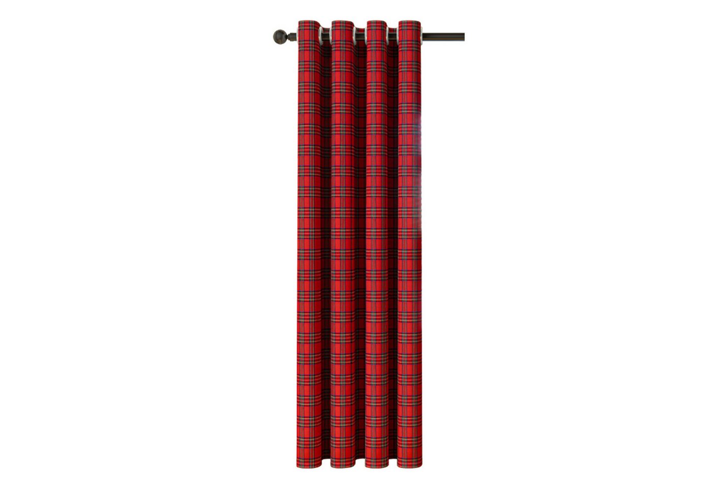 LMaxhome Verdunkelungsvorhang Blickdicht Karierter Weihnachtsvorhang Tartan Ösenvorhang Winter Deko, (1/2 St), 3 Farben, Fenster Gardinen für Schlafzimmer, Wohn – Bild 2 von 5