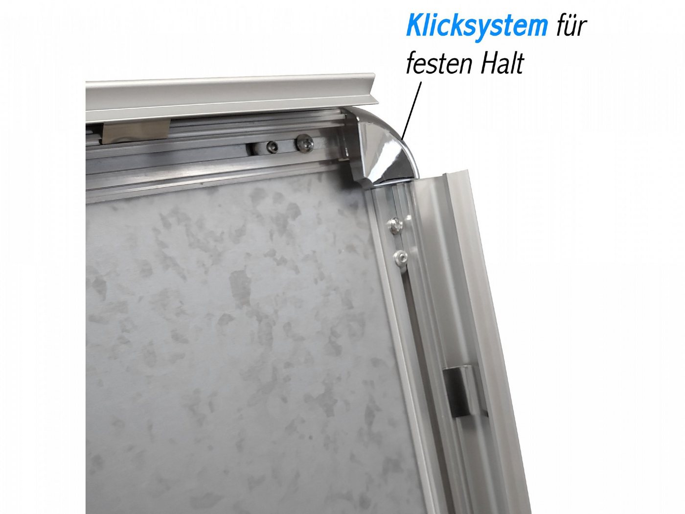 LMG Germany Standtafel Plakatständer DIN A1, Wetterfest, für Innen- und Außenbereich, Chromoptik, stabiler Stand – Bild 5 von 5