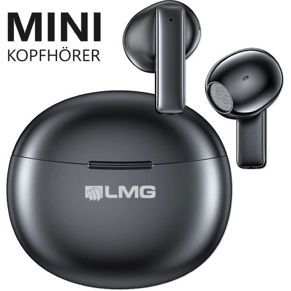 LMG Germany T87 In-Ear Kopfhörer, Bluetooth 5.4, mit Ladecase Bluetooth-Kopfhörer (IOS, Android, HSP, HFP, A2DP, AVRCP, Bluetooth 5.4, IPX6, Double Subwoofer, L