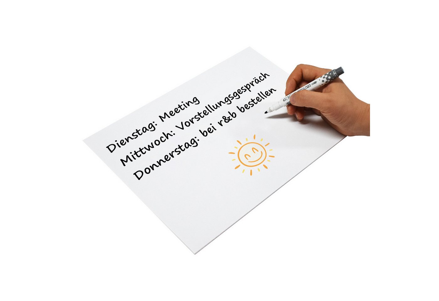 LMG Germany Tafel magnetisches Whiteboard, nicht permanent selbstkleb., 600 x 450 mm, Magnetisch, selbstklebend, 600×450 mm, 0,50 mm dick, zuschneidbar – Bild 2 von 5