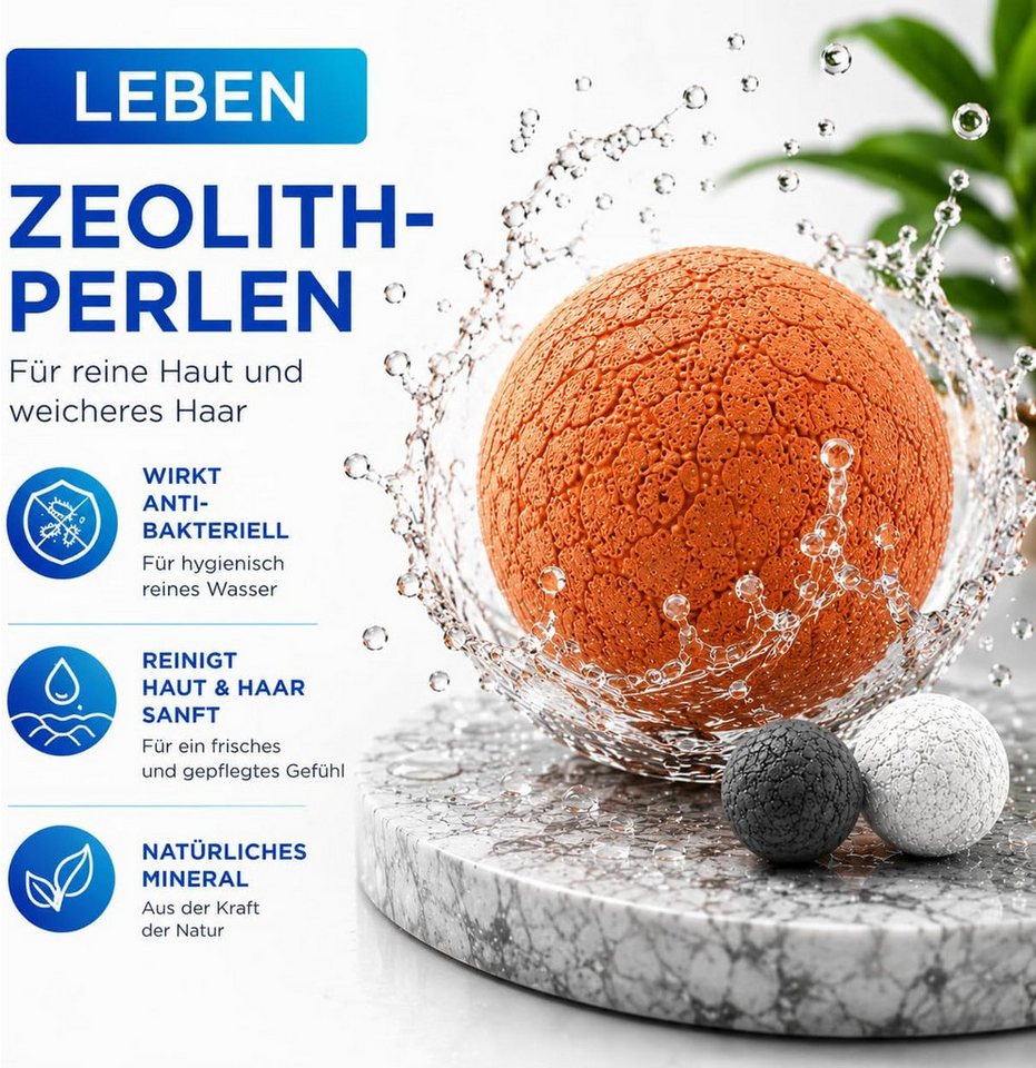 Lobenswerk Duschbrause Duschkopf mit Boost-Funktion, mit Mineralperlenfilter gegen Kalk & Verunreinigungen – Bild 2 von 5