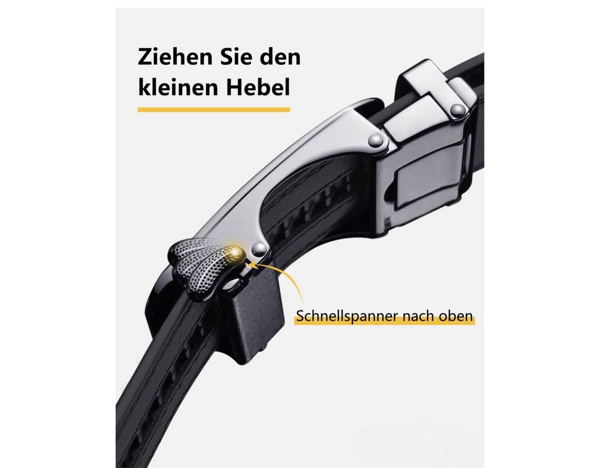 LOCCUS Ledergürtel Herren Gürtel Leder, Ledergürtel, Herren Gürtel, Automatikgürtel Herrengeschenk, Hochwertige Verarbeitung – Bild 4 von 4