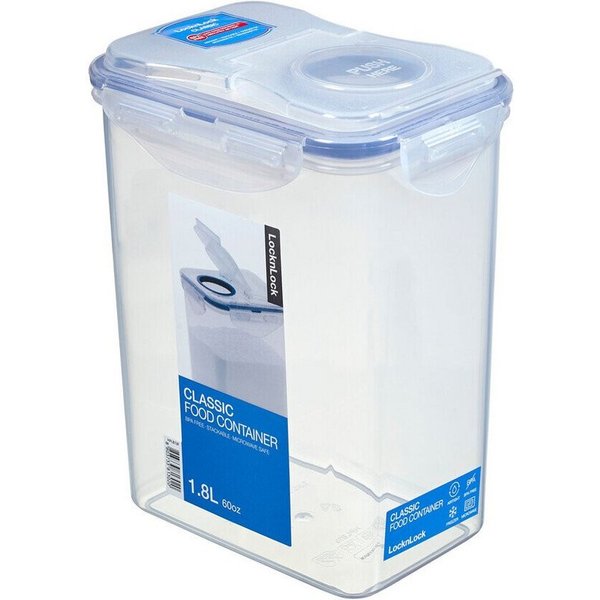 LOCK & LOCK Frischhaltedose Frischhaltedose 1,8 l Classic Special mit Schütte blau, Polypropylen und Silikon, (1-tlg), Frischhaltedose, Ø10,8cm, Polypropylen un