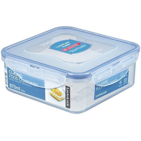 LOCK & LOCK Vorratsdose HPL823, Polypropylen, 870 ml, luft- und wasserdicht, stapelbar