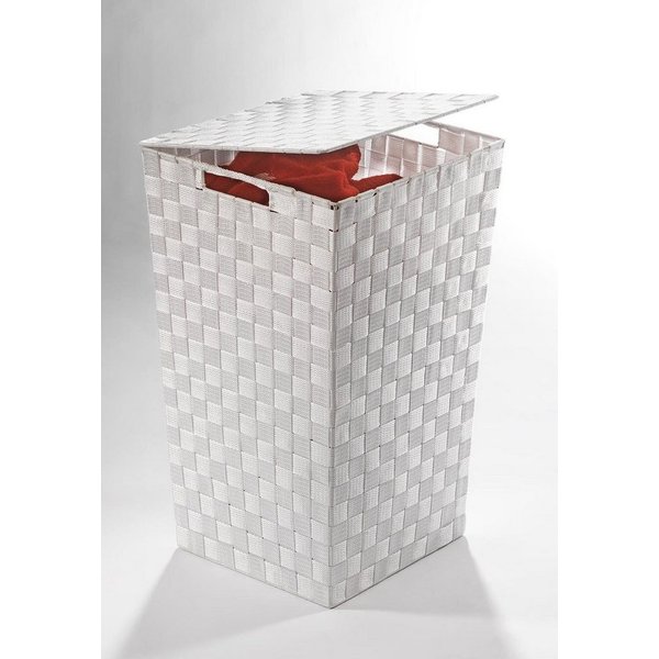 locker Wäschekorb, aus Nylon und Metall