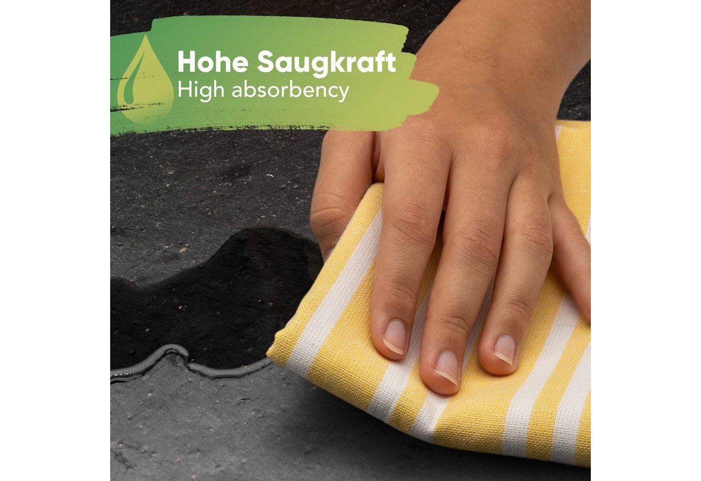 Loco Bird Geschirrtuch aus 100% Baumwolle, (Hochwertiges 4er Handtuch Set für die Küche, 45x75 cm gestreift), Geschirrhandtücher zum Abtrocknen – Bild 3 von 5