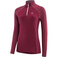 LÖFFLER Damen Rolli W MIDLAYER FINE STRIPE TRANSTE, Größe 46 in Rot