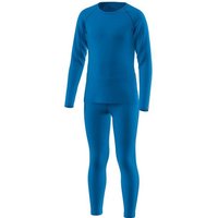 LÖFFLER Kinder SET LANG TRANSTEX® WARM, Größe 128 in Blau
