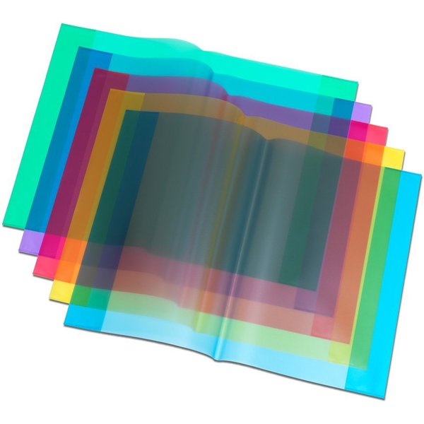 Loer & Schäfer Schulheft Heftumschlag / Hefthülle DIN A4 / Farbe: transparent rot