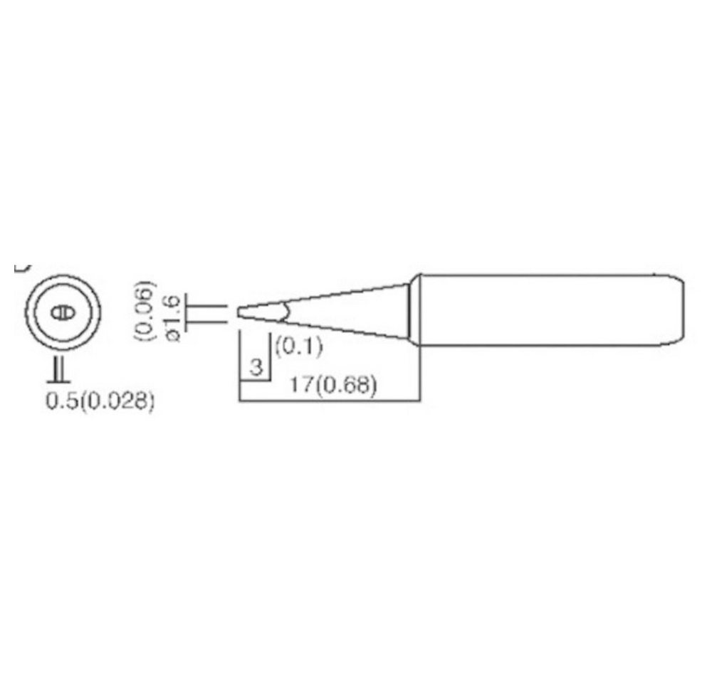 TOOLCRAFT Lötkolben TOOLCRAFT Lötspitze Meißelform Spitzen-Größe 1.6 mm Spitzen-Länge 17, TO-4941108 – Bild 2 von 2
