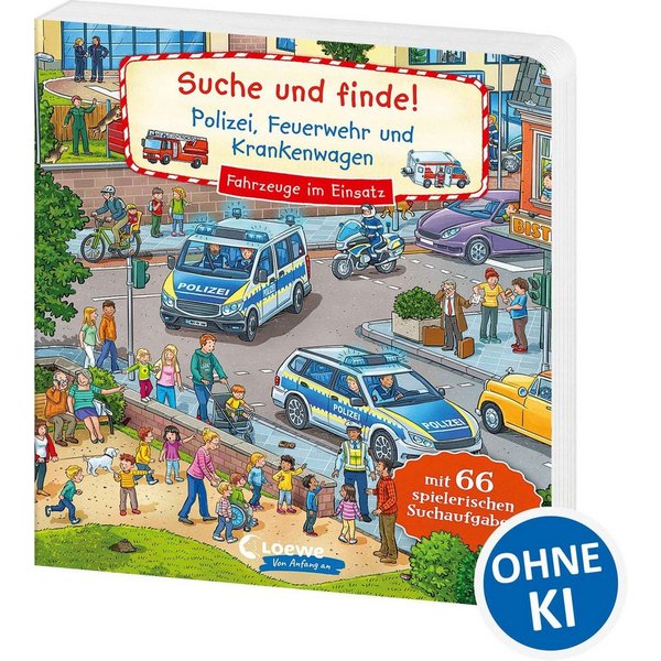 Suche und finde! Polizei, Feuerwehr und Krankenwagen Fahrzeuge im Eins / diverse