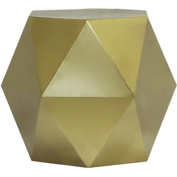 loft24 Beistelltisch, aus Metall in bronze, modernes Design, geometrische Form