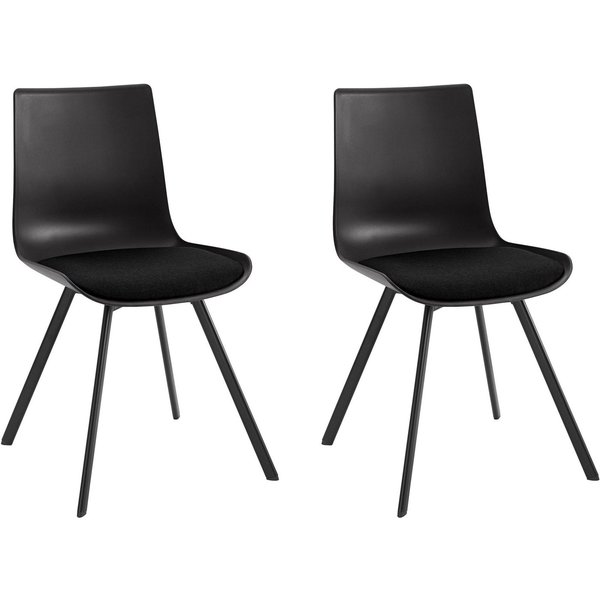 loft24 Esszimmerstuhl Lala (Set, 2 St), Schalenstuhl, mit Sitzkissen, modernes Design, Sitzhöhe 48 cm