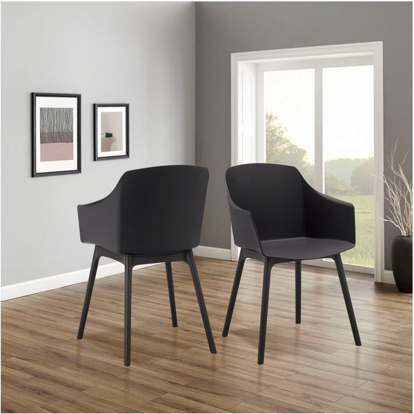 loft24 Esszimmerstuhl Nolia (Set, 2 St), Armlehnstuhl aus Kunststoff, Stuhl, Küchenstuhl, modern