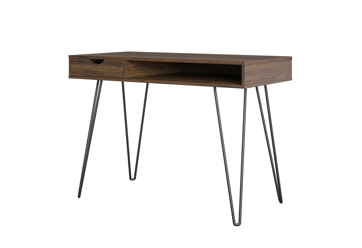loft24 Schreibtisch Harmony - Arbeitstisch Bürotisch Computertisch PC Tisch Schreibpult, mit Schublade, Hairpin Tischbeine, Breite 78 cm – Bild 3 von 5
