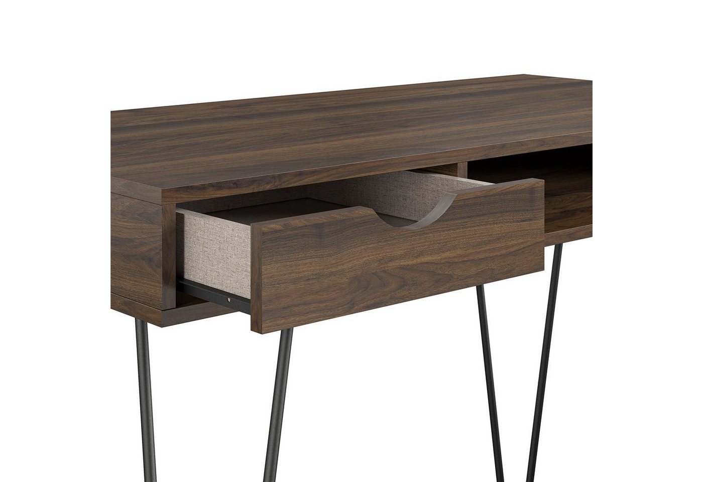 loft24 Schreibtisch Harmony - Arbeitstisch Bürotisch Computertisch PC Tisch Schreibpult, mit Schublade, Hairpin Tischbeine, Breite 78 cm – Bild 5 von 5