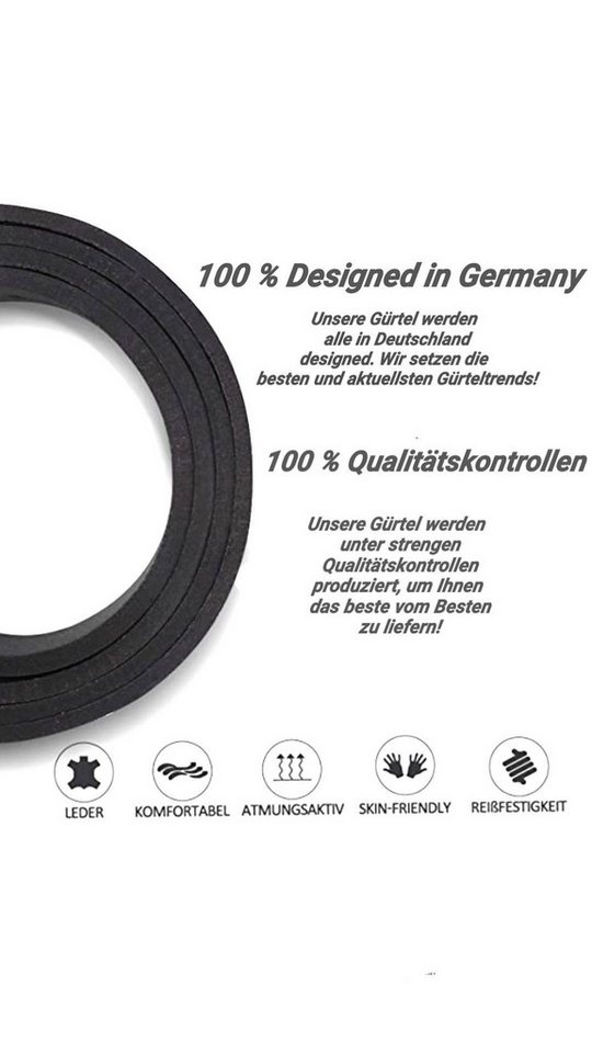 LOFTY Ledergürtel Automatikgürtel Herren, Gürtel Herren, Ledergürtel Herrengeschenk, 3,5 cm breit, kürzbar, Automatik Gürtel – Bild 5 von 5