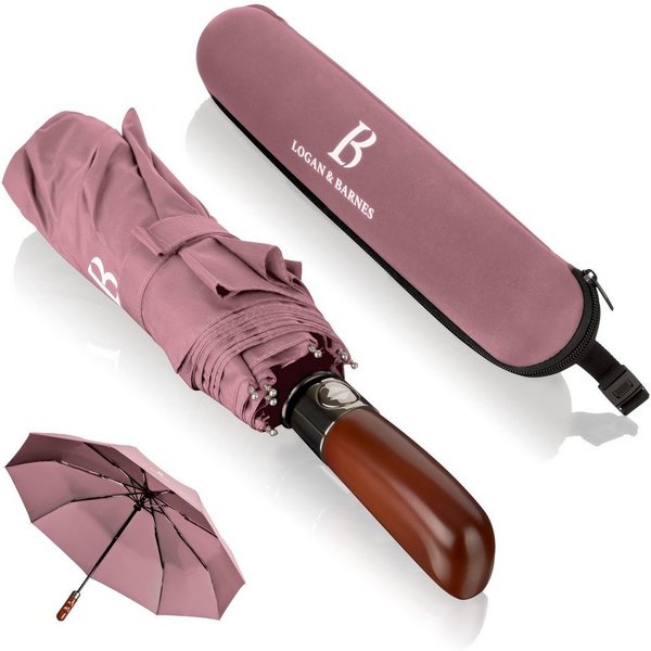 Logan & Barnes Taschenregenschirm Dublin, Sturmfest bis 140 km/h