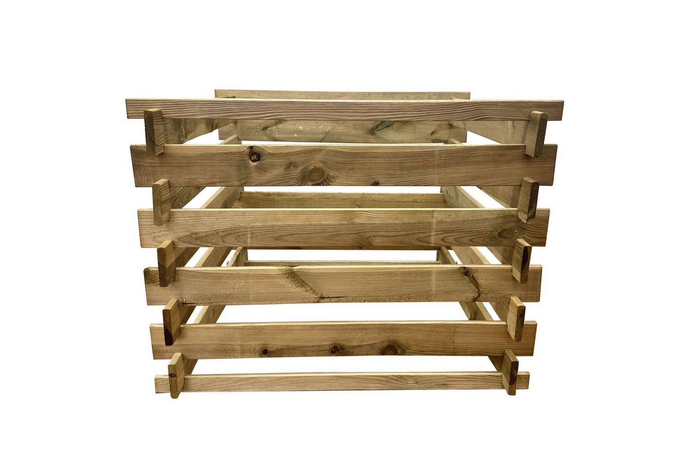 Loggyland Komposter Holzkomposter Steckkomposter Kompostsilo, BxTxH: 90x90x70 cm, (einfache Handhabung, KDI Stecksystem), BxTxH: 900x900x700 mm, 560 l, aus Kess – Bild 2 von 5