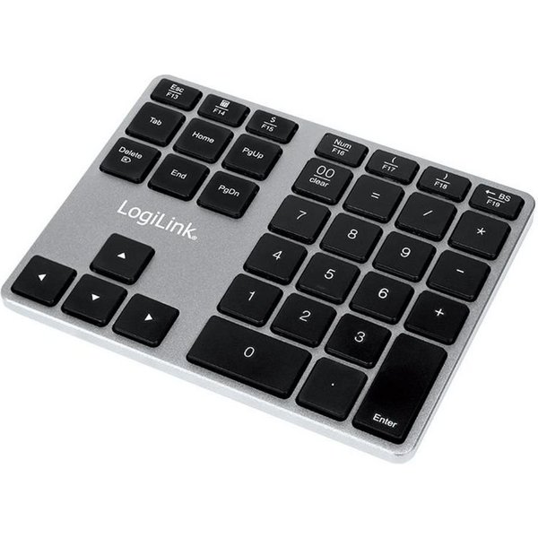Logilink Keypad Bluetooth, mit 35 Tasten, ALU, Space grau