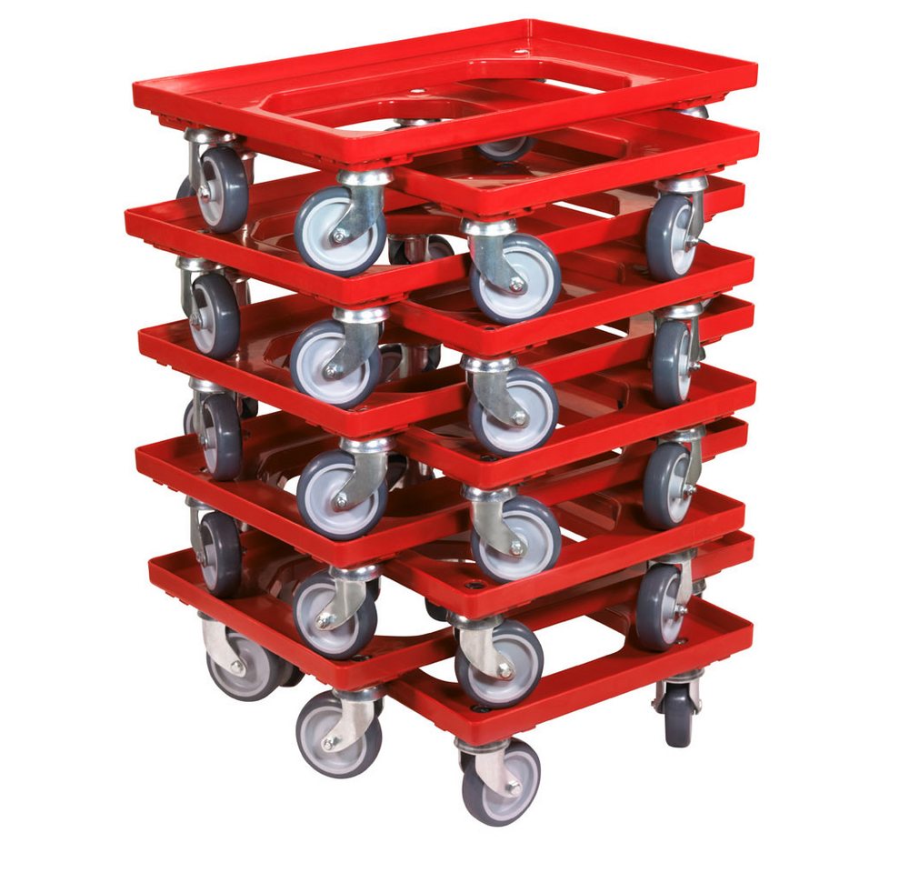 Logiplast Transportroller Transportroller – 4 Lenkrollen, passend für Eurobehälter 600×400 mm – Bild 5 von 5