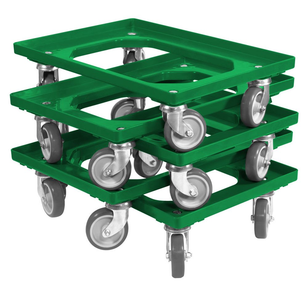 Logiplast Transportroller Transportroller – 4 Lenkrollen, passend für Eurobehälter 600×400 mm – Bild 4 von 5