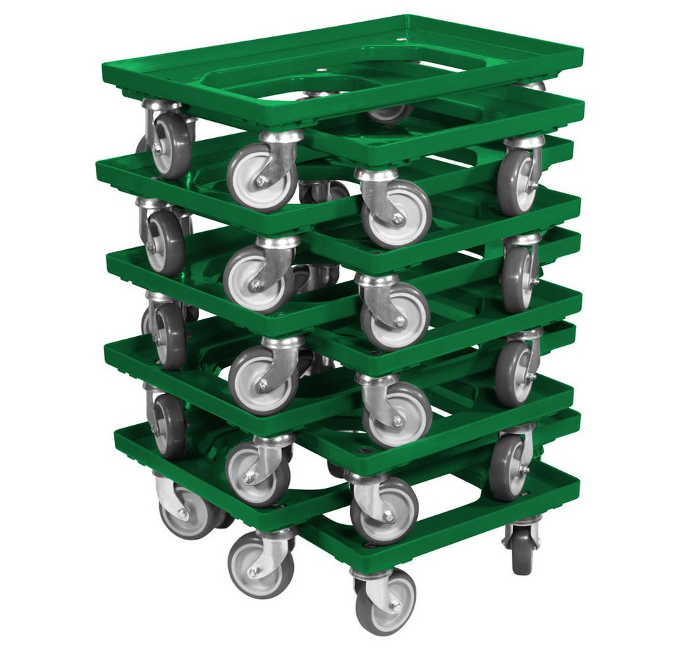 Logiplast Transportroller Transportroller – 4 Lenkrollen, passend für Eurobehälter 600×400 mm – Bild 5 von 5