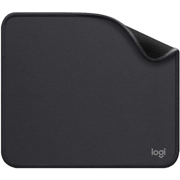 Logitech Mauspad Mouse Pad Studio Series, rutschfest, Polyester, Graphite, grau, Spritzwasserschutz, Unterlage