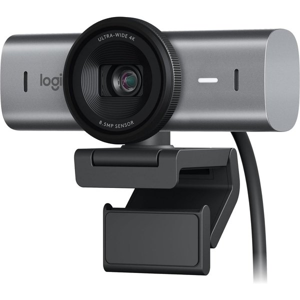 Logitech MX Brio 4K Ultra HD mit Dual-Mikrofonen, Autofokus-Show Mode, schwarz Full HD-Webcam