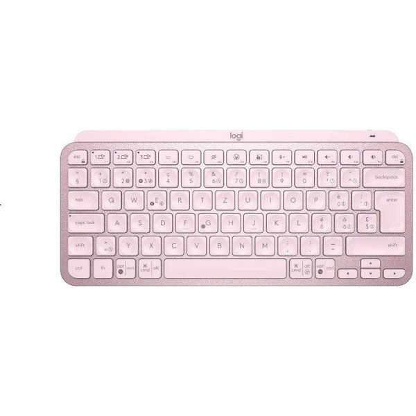 Logitech MX Keys Mini Kabellose Tastatur Bluetooth, Schweizer QWERTZ -ROSA PC-Tastatur