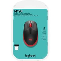 Logitech Wireless Mouse M190 red retail