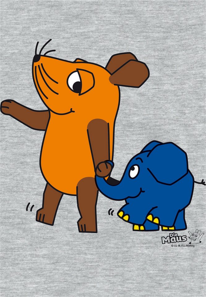 LOGOSHIRT Langarmshirt Sendung mit der Maus - Maus & Elefant mit coolem Print – Bild 5 von 5