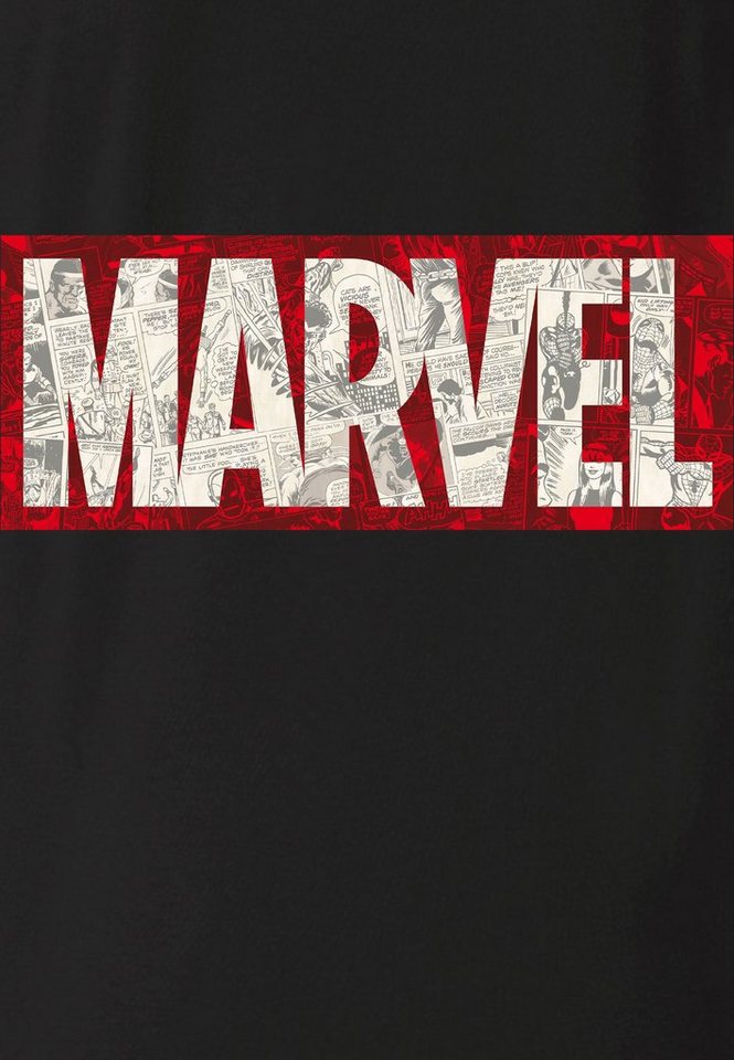LOGOSHIRT T-Shirt Marvel Comic Block Logo mit coolem Print – Bild 5 von 5