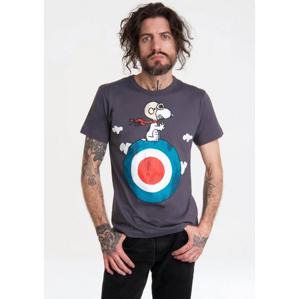LOGOSHIRT T-Shirt Peanuts - Snoopy Pilot mit lizenziertem Print