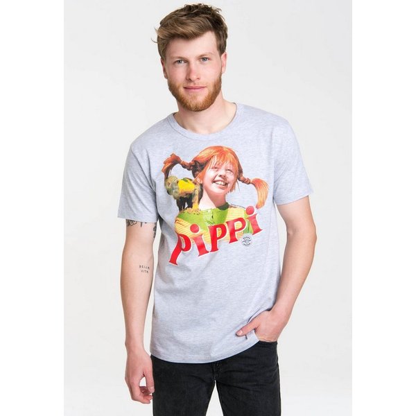 LOGOSHIRT T-Shirt Pippi Langstrumpf - Äffchen Herr Nilsson mit coolem Frontprint