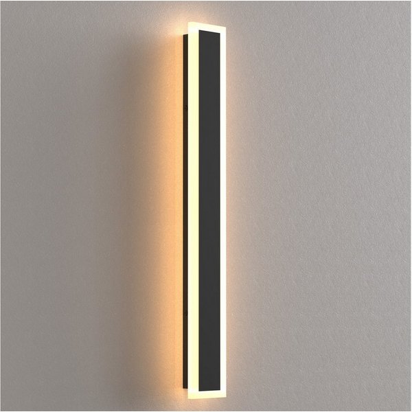 LOHAS-LED Außen-Wandleuchte Lange IP67 Außenwandleuchte 12W 3000K warmweiß aus Metall & Acryl, LED fest integriert, Warmweiß, Wetterfest, temperatur- und schnee