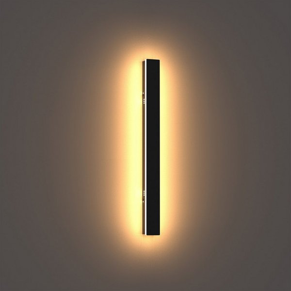 LOHAS-LED Außen-Wandleuchte LED Wandleuchte Strip, 60 cm, IP67, 3000K für Garten & Fassade, LED fest integriert, Warmweiß