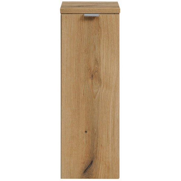 Lomadox Badkommode NEWPORT-56-OAK, 20cm, in Eiche, Metallgriffe Chrom glänzend