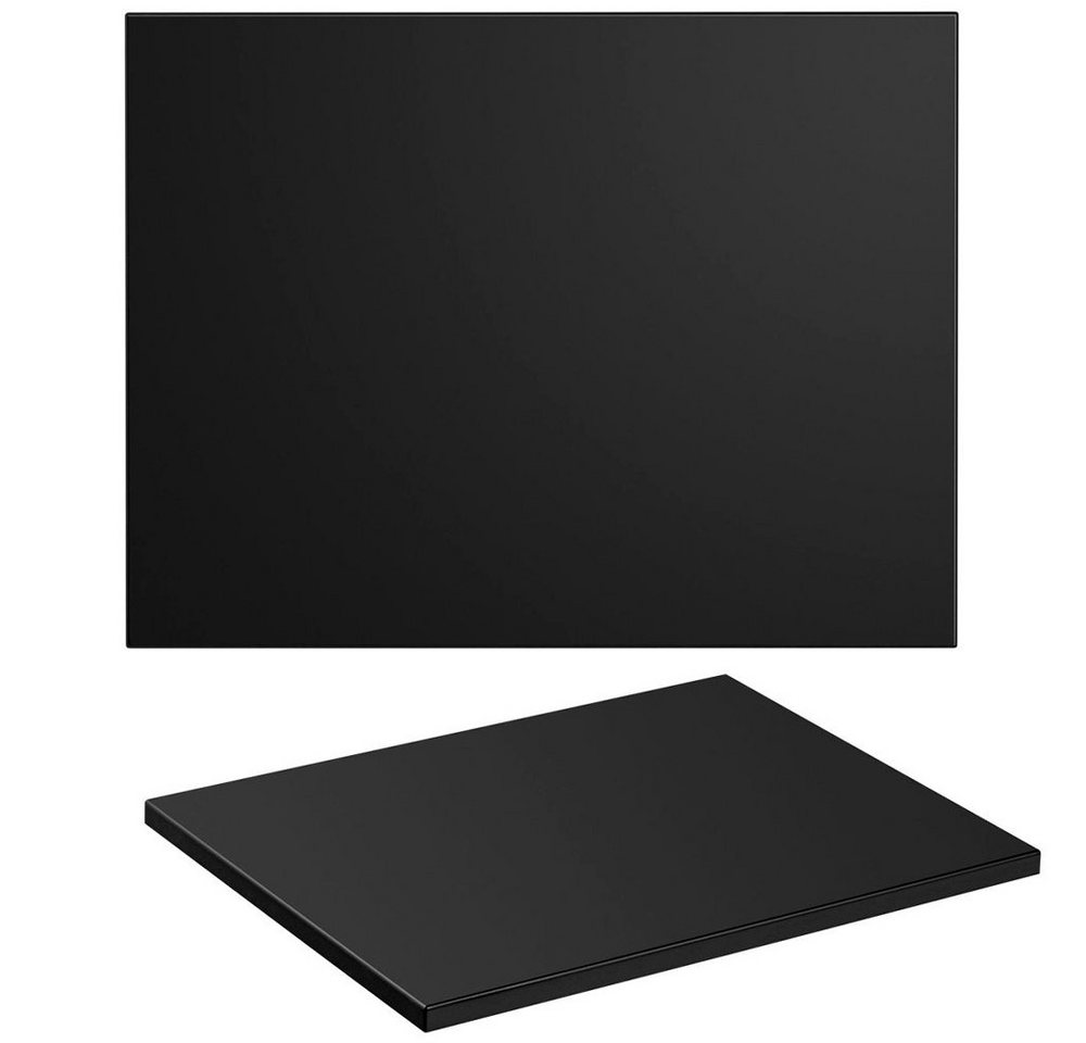 Lomadox Badmöbel-Set ADELAIDE-56-BLACK, (Spar-Set, 3-St), schwarz gerillt 130/200/46,5 cm – Bild 5 von 5