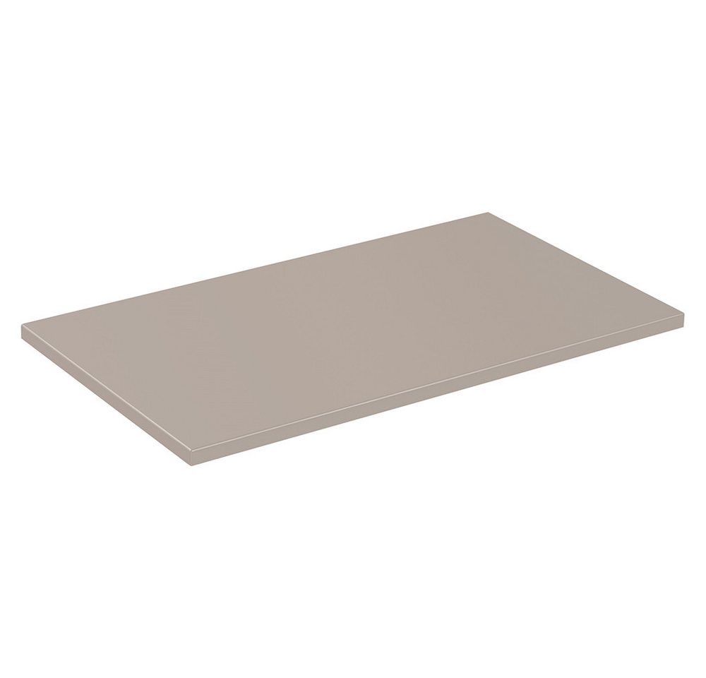 Lomadox Badmöbel-Set ADELAIDE-56-CASHMERE, (Spar-Set, 2-St., Waschtisch Hochschrank), 80cm Waschtisch, kaschmir mit gerillter Front – Bild 4 von 5