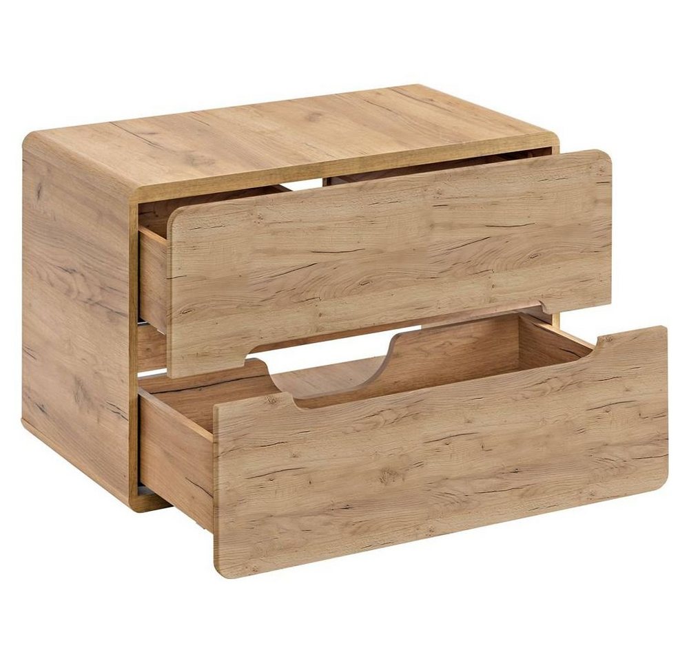 Lomadox Badmöbel-Set LUTON-56-CRAFT, (Spar-Set, 5-St), in Wotan Eiche Nb., B/H/T ca. 130/200/46 cm – Bild 2 von 5